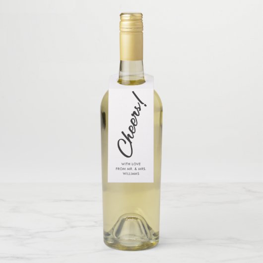 Handgeschriebenes Script | Flasche Flaschenanhänger (Auf Flasche)