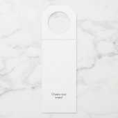 Handgeschriebenes Script | Flasche Flaschenanhänger (Rückseite)