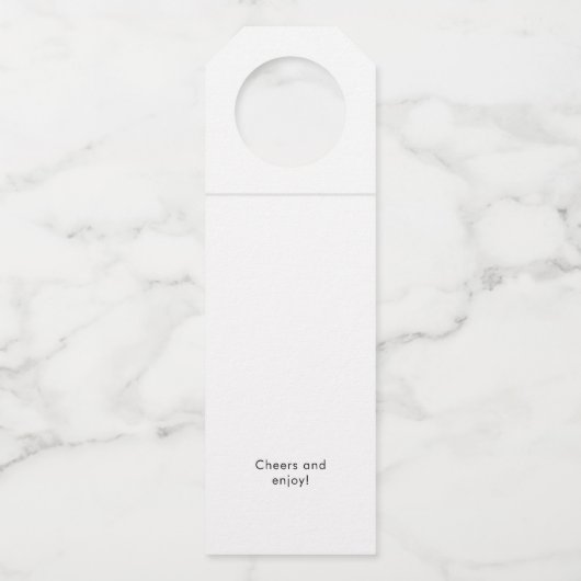 Handgeschriebenes Script | Flasche Flaschenanhänger (Rückseite)