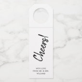 Handgeschriebenes Script | Flasche Flaschenanhänger (Vorderseite)