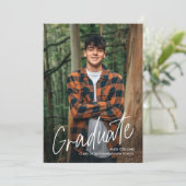 Handgeschriebenes Script-Foto-Abschluss Ankündigung (Stehend Vorderseite)