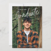 Handgeschriebenes Script-Foto-Abschluss Ankündigung (Vorderseite)