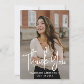 Handgeschriebenes Script-Foto-Abschluss Dankeskarte