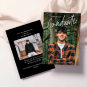 Handgeschriebenes Script-Foto-Abschluss Einladung