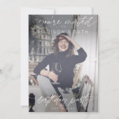 Handgeschriebenes Script-Foto für moderne Geburtst Einladung (Vorderseite)