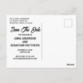Handgeschriebenes Script-Foto Save the Date Postka Postkarte (Rückseite)
