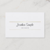 Handgeschriebenes Script Gold Creative Design Luxe Visitenkarte (Vorderseite)
