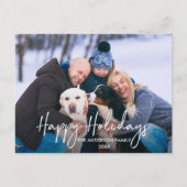 Handgeschriebenes Script Happy Holidays Foto Postkarte (Vorderseite)