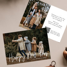 Handgeschriebenes Script Happy New Year QR Code 2