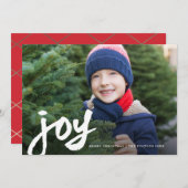 Handgeschriebenes Script Joy Foto Weihnachten (Vorne/Hinten)