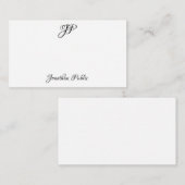 Handgeschriebenes Script Monogram Einfach Personal Mitteilungskarte (Vorne/Hinten)