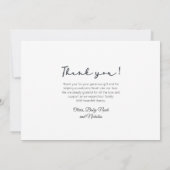 Handgeschriebenes Script Neugeborenen Baby Foto Vi Dankeskarte (Rückseite)