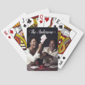 Handgeschriebenes Script Personalisiert Foto Calli Spielkarten (Rückseite)