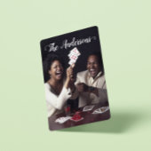 Handgeschriebenes Script Personalisiert Foto Calli Spielkarten