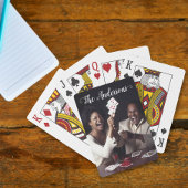 Handgeschriebenes Script Personalisiert Foto Calli Spielkarten