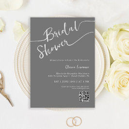 Handgeschriebenes Script QR Brautparty Einladung