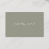 Handgeschriebenes Script Simple Modish Elegant Gre Visitenkarte (Vorderseite)