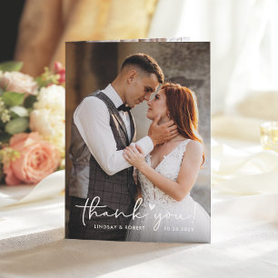 Handgeschriebenes Script Sweet Liebe Heart Wedding Dankeskarte