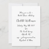 Handgeschriebenes Script Whimsy Quirky Brautparty Einladung (Vorderseite)