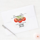 Handgeschriebenes, selbst gemachtes Etikett für To Runder Aufkleber (Umschlag)