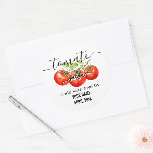 Handgeschriebenes, selbst gemachtes Etikett für To Runder Aufkleber (Umschlag)