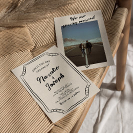 Handgeschriebenes Skribble Modernes Quirky-Foto Ho Einladung