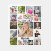 Handgeschriebenes Skript 19 Foto Collage Graduate  Fleecedecke (Vorderseite)