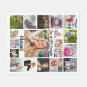 Handgeschriebenes Skript 19 Foto Collage Graduate  Fleecedecke (Vorderseite (Horizontal))