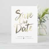 Handgeschriebenes Skript Ankündigung Datum freihal (Stehend Vorderseite)