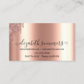 Handgeschriebenes Skript benutzerdefinierte Rose G Visitenkarte (Rückseite)