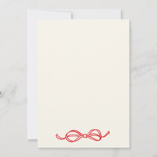 Handgeschriebenes Skript Coquette Bow Birthday Par Einladung (Rückseite)