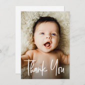 Handgeschriebenes Skript Custom Baby Foto und Nach Ankündigung (Vorne/Hinten)