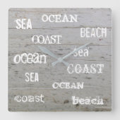 Handgeschriebenes Skript des modernen Quadratische Wanduhr (Vorderseite)