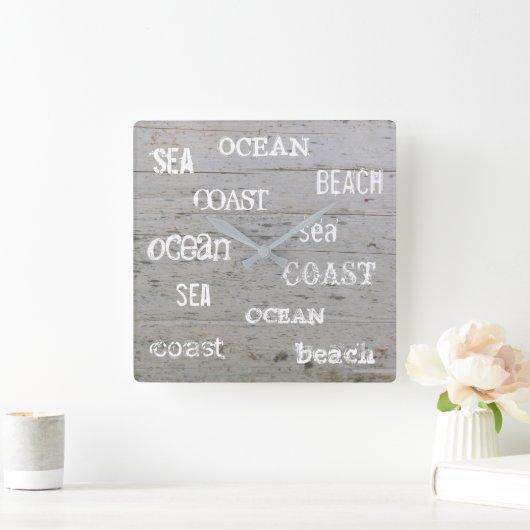 Handgeschriebenes Skript des modernen Quadratische Wanduhr (Zuhause)