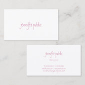 Handgeschriebenes Skript Einfache moderne elegante Visitenkarte (Vorne/Hinten)