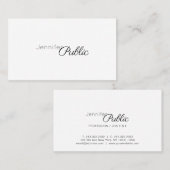 Handgeschriebenes Skript Elegant Einfaches Moderne Visitenkarte (Vorne/Hinten)