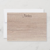 Handgeschriebenes Skript Elegant Natural Wood Look Mitteilungskarte (Rückseite)