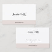 Handgeschriebenes Skript Elegante einfache Vorlage Visitenkarte (Vorne/Hinten)