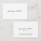 Handgeschriebenes Skript Elegante Sleek Modernes S Visitenkarte (Vorne/Hinten)