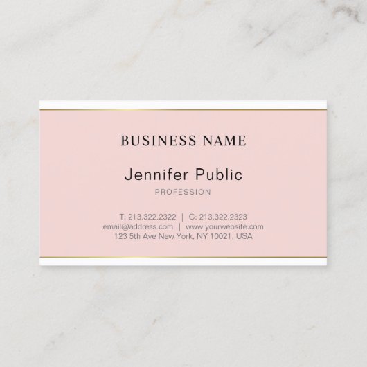 Handgeschriebenes Skript erröten rosa Visitenkarte (Rückseite)