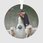 Handgeschriebenes Skript Erste Weihnachtsfeier Fot Ornament (Rückseite)