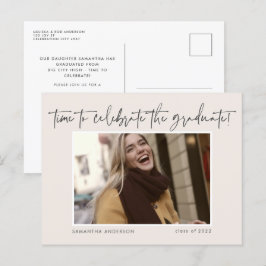 Handgeschriebenes Skript-Foto 2022-Abschluss Postkarte