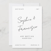 Handgeschriebenes Skript-Foto & Monogram Simple We Save The Date (Vorderseite)