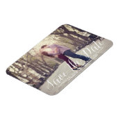 Handgeschriebenes Skript-Foto Speichern der Datums Magnet (Linke Seite)