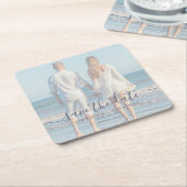 Handgeschriebenes Skript-Foto zum Hochfahren des D Rechteckiger Pappuntersetzer (angewinkelt)