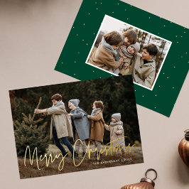 Handgeschriebenes Skript Frohe Weihnachten 2 Foto Folien Feiertagskarte