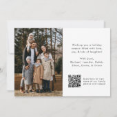 Handgeschriebenes Skript Frohe Weihnachten QR Code (Rückseite)