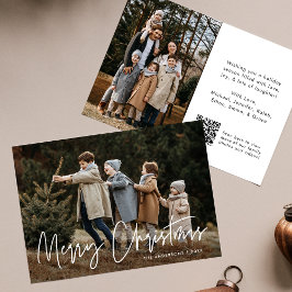 Handgeschriebenes Skript Frohe Weihnachten QR Code