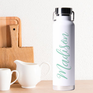 Handgeschriebenes Skript für "Chic Seafoam Green N Trinkflasche