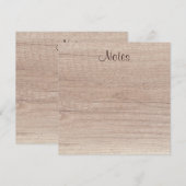 Handgeschriebenes Skript für den natürlichen Holzs Mitteilungskarte (Vorne/Hinten)